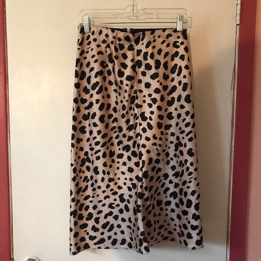 Black and Brown Midi A-line Skirt for Night Out